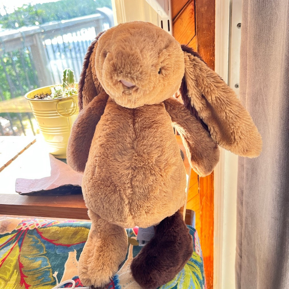 Jellycat brown patchwork, bashful bunny